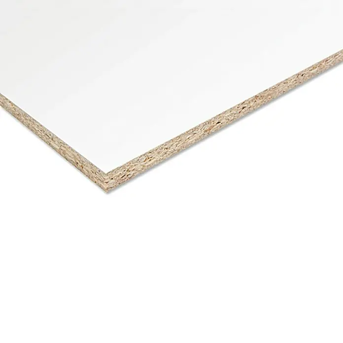 Spanplatte nach Maß - Weiß, Max. Zuschnittsmaß: 2.800 x 2.070 mm, Stärke: 10 mm - Rechte Seitenansicht