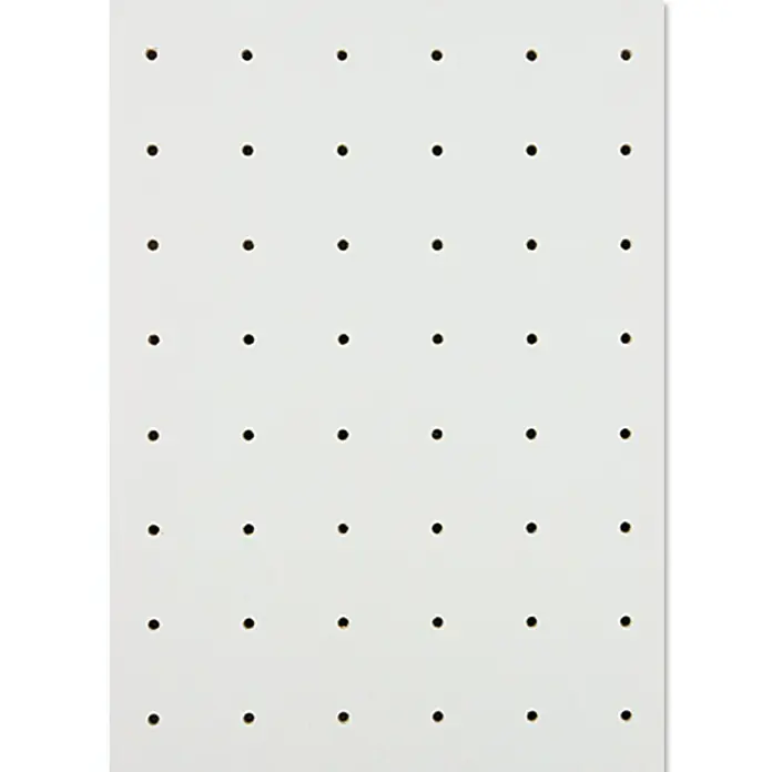 Lochplatte nach Maß - Weiß, Max. Zuschnittsmaß: 2.600 x 1.000 mm, Durchmesser Bohrung: 3 mm, Stärke: 3 mm - Detailaufnahme