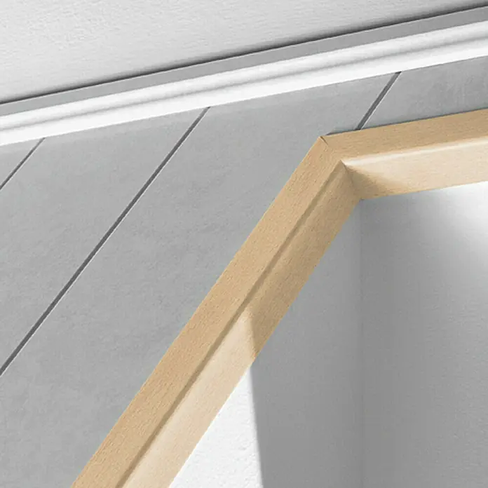 LOGOCLIC Rubna lajsna Bukva Natur - 2,6 m x 28 mm x 28 mm - Živopisni prikaz