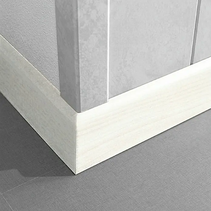 LOGOCLIC Podna lajsna K 58 kruška bijela - 2,6 m x 10 mm x 58 mm - Živopisni prikaz