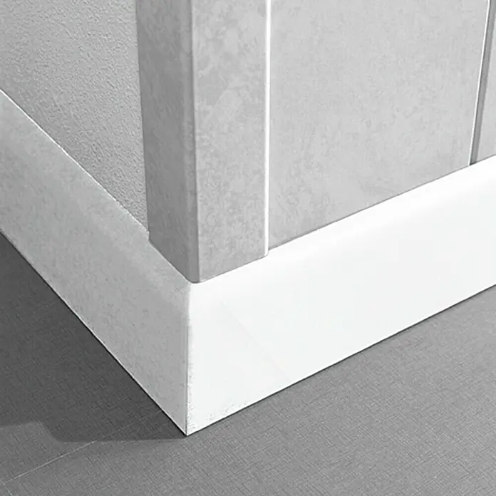 LOGOCLIC Podna lajsna K 58 Uni bijela - 2,6 m x 10 mm x 58 mm - Živopisni prikaz