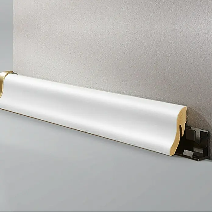 LOGOCLIC Podna lajsna Uni bijela - 2,6 m x 22 mm x 40 mm - Živopisni prikaz