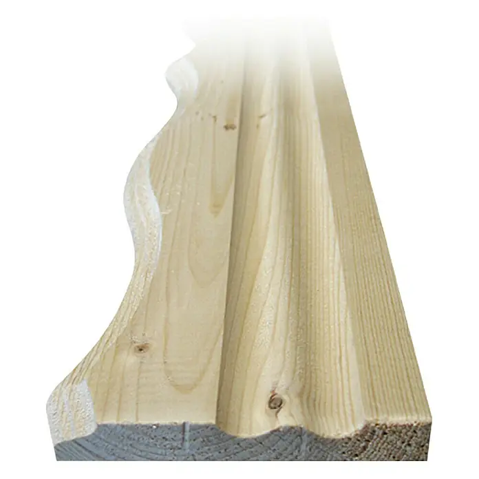 Zierblende - Fichte/Tanne, 2.380 x 90 x 14 mm - Detailaufnahme