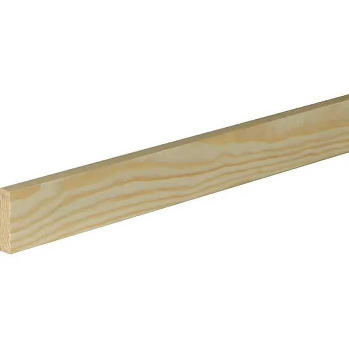 Ravni profil - 2,4 m x 1 cm x 4 cm, Smreka-bor - Pogled s lijeve strane