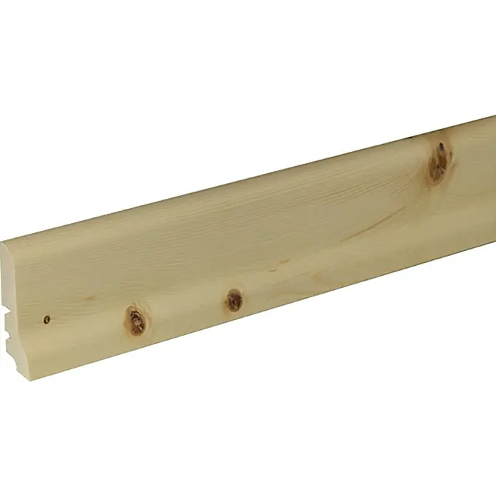 Podna kutna lajsna - Smreka / bor, 2,4 m x 20 mm x 58 mm - Pogled s lijeve strane