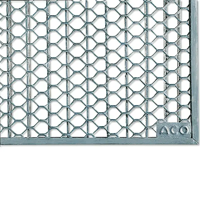 ACO Therm Lichtschachtrost - 84 x 40 cm, Stahl verzinkt, Streckmetall