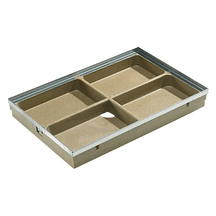 ACO Vario Bodenwanne - 75 x 50 cm, Polymerbeton - Linke Seitenansicht