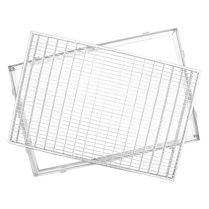 ACO Gitterrost mit Zarge - 100 x 40 cm, Maschenweite: 30/30 mm - Linke Seitenansicht