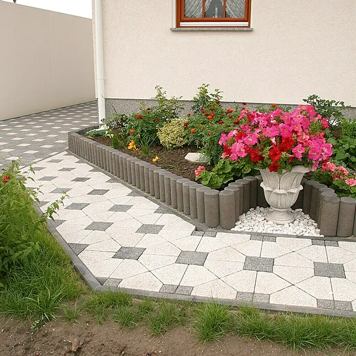 EHL Verbundpalisade - Ø x H: 11 x 60 cm, Anthrazit, Beton - Vorderansicht