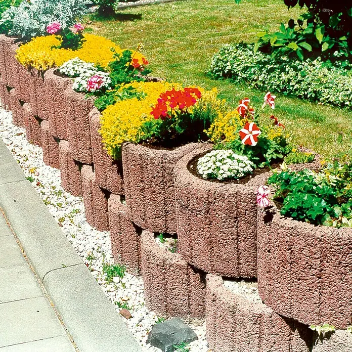EHL Pflanzstein Stützflor - Braun, 35 x 28 x 20 cm, Beton