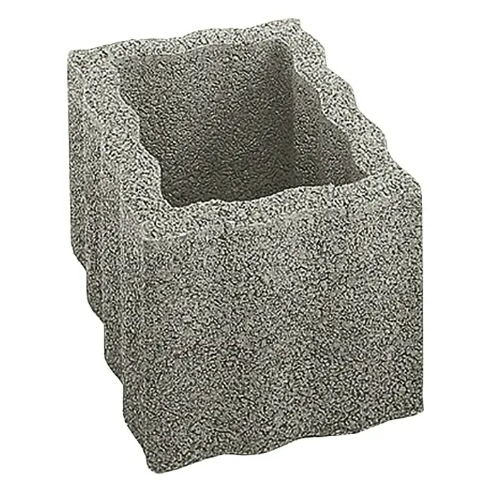 Pflanzstein Rasterstein - Grau, 40 x 30 x 25 cm, Beton