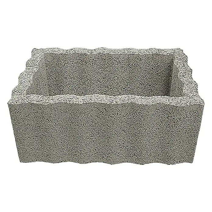 Pflanzstein Rasterstein - Grau, 60 x 40 x 25 cm, Beton