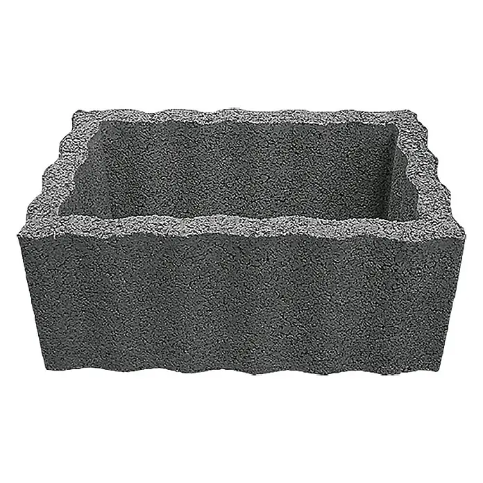 Pflanzstein Rasterstein - Anthrazit, 60 x 40 x 25 cm, Beton