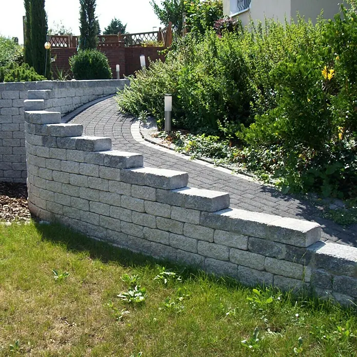 EHL Antikmur Stapelsteen - 25 x 20 x 10 cm, Grijs/Antraciet