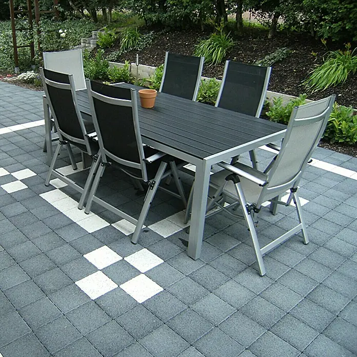 EHL Aquanit Straatsteen - Antraciet, 20 x 20 x 6 cm, Vierkant - Zijaanzicht rechts