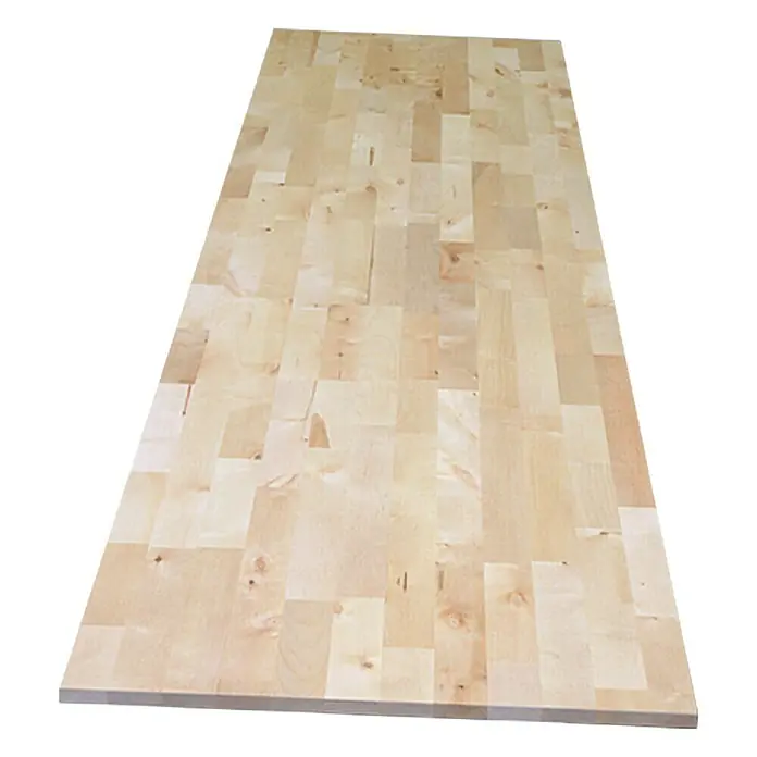 Exclusivholz Tablero de madera laminada - Abedul, 800 x 600 x 18 mm - Vista descendente