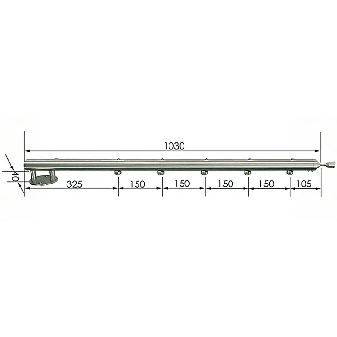 Treba Frewa Geländerstab MegaTec E1 - Schrauben, Edelstahl V2A, Länge: 1.030 mm