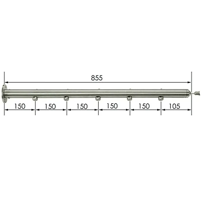 Treba Frewa Geländerstab MegaTec E2 - Schrauben, Edelstahl V2A, Länge: 855 mm