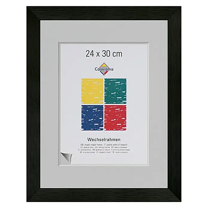 Colorama Bilderrahmen Star - Schwarz, 24 x 30 cm, Aluminium, Matt - Vorderansicht