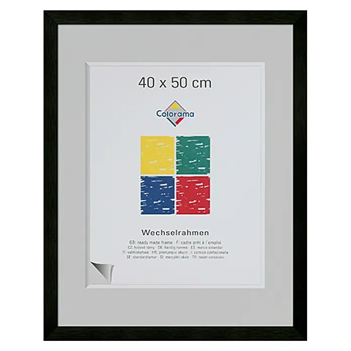 Colorama Bilderrahmen Star - Schwarz, 40 x 50 cm, Aluminium, Matt - Vorderansicht