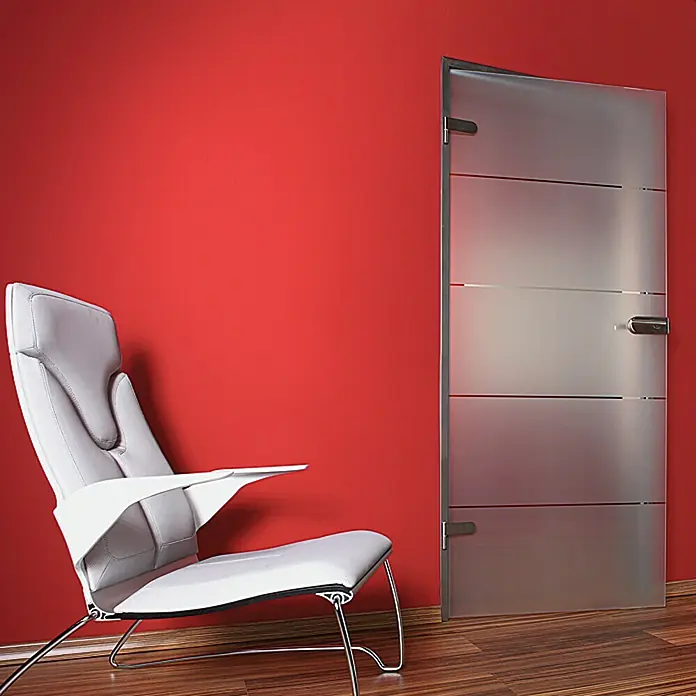 Diamond Doors Glastürbeschlag Sky UV - Aluminium EV1, Bandbohrung/Bänder: Studio 2-teilig, Unverschließbar
