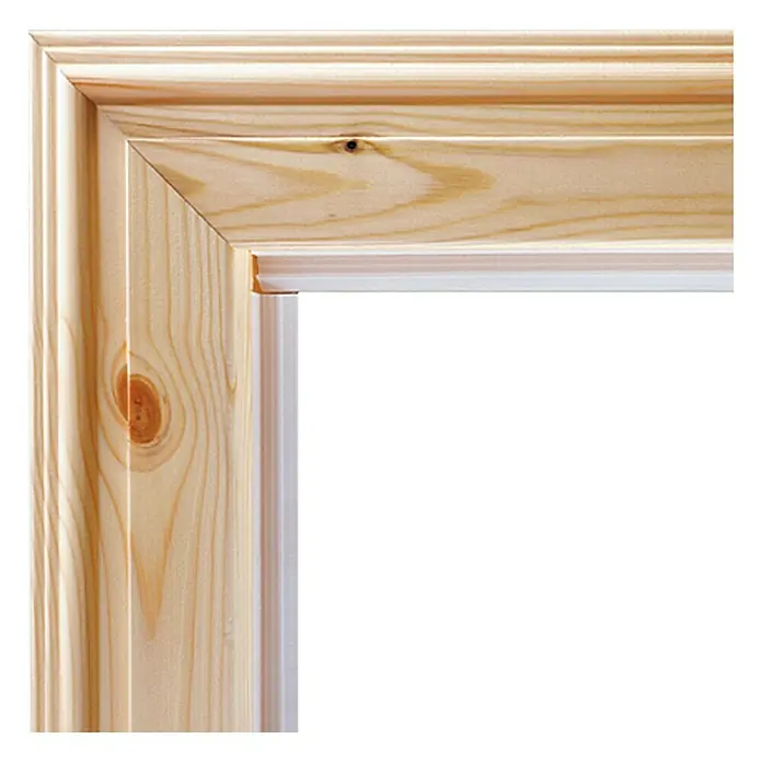 Kilsgaard Türzarge profiliert - 860 x 1.985 mm, Wandstärke: 205 mm, DIN Anschlag: Rechts, Kiefer - Detailaufnahme