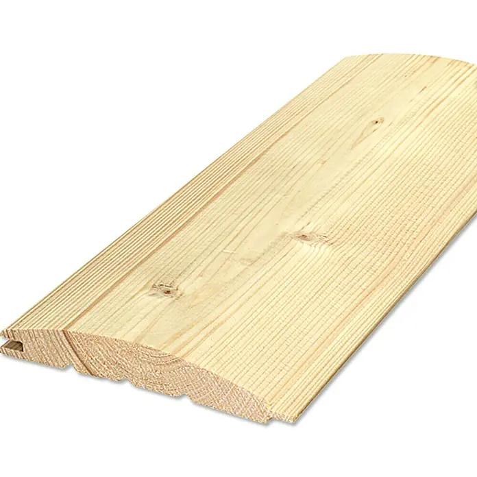 Blockhausprofil - Fichte/Tanne, L x B: 2.400 x 121 mm