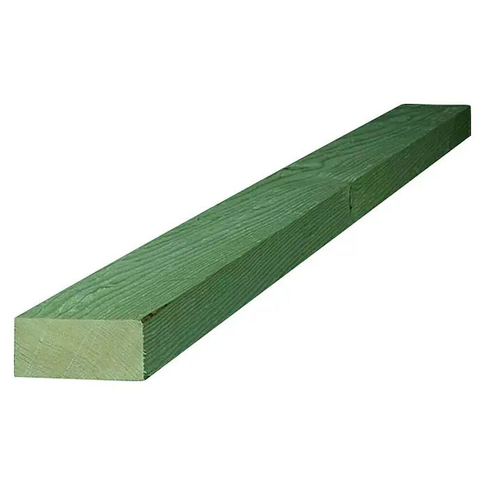 Drvena daska - 400 x 5 x 3 cm, Smreka/jela, Impregnirano - Pogled s lijeve strane