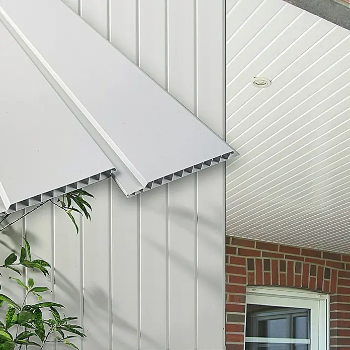 BaukulitVox Basic-Line Višenamjenska PVC zidna obloga - Bijele boje, 3.000 x 108 x 8 mm