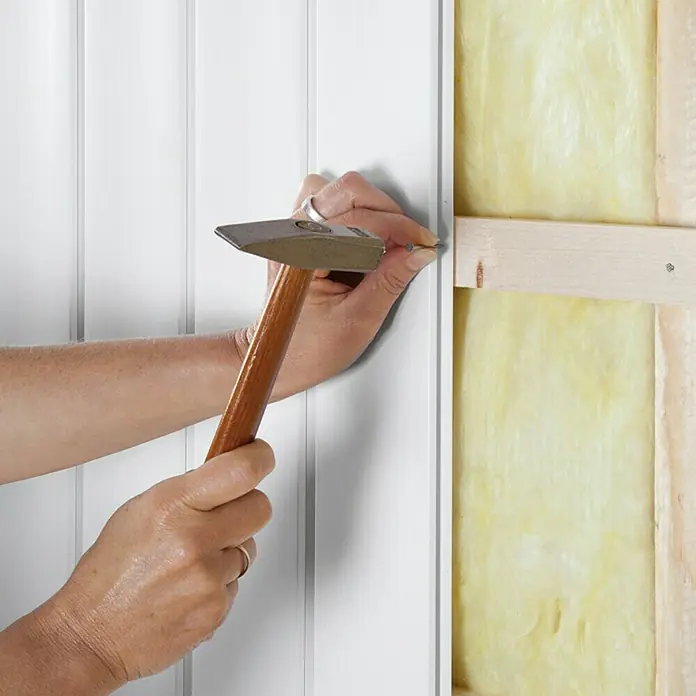 BaukulitVox Basic-Line Panel de revestimiento - Blanco, 3.000 x 255 x 10 mm - Producto en uso