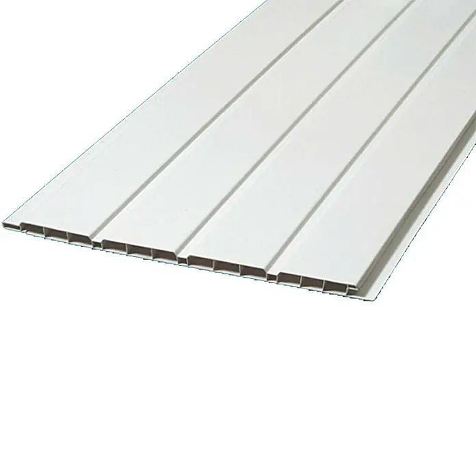 BaukulitVox Basic-Line Panel de revestimiento - Blanco, 3.000 x 255 x 10 mm - Vista de perfil izquierdo