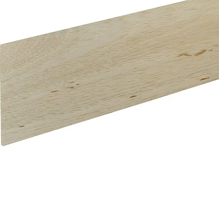 Profiles and more Ravni profil - D x Š x V: 1 m x 100 mm x 1 mm, Drvo balse - Pogled s lijeve strane