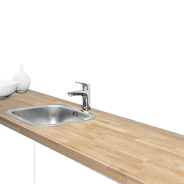 Resopal Basic Küchenarbeitsplatte nach Maß - Beech Board, Max. Zuschnittsmaß: 365 cm, Stärke: 3,8 cm, Breite: 60 cm - Stimmungsaufnahme