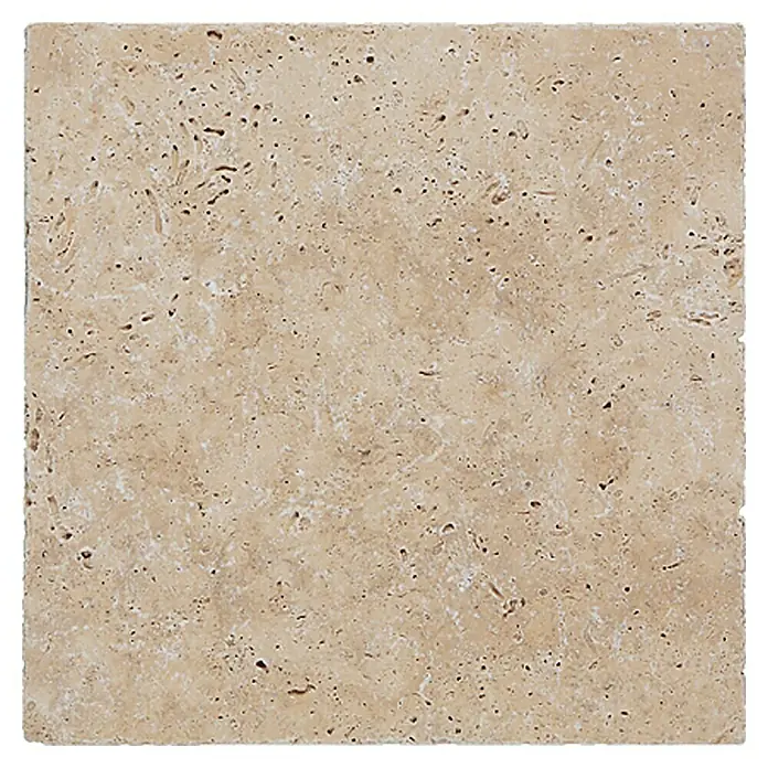 Antikmarmor Travertin - 30,5 x 30,5 cm, Beige, Matt - Ansicht von oben