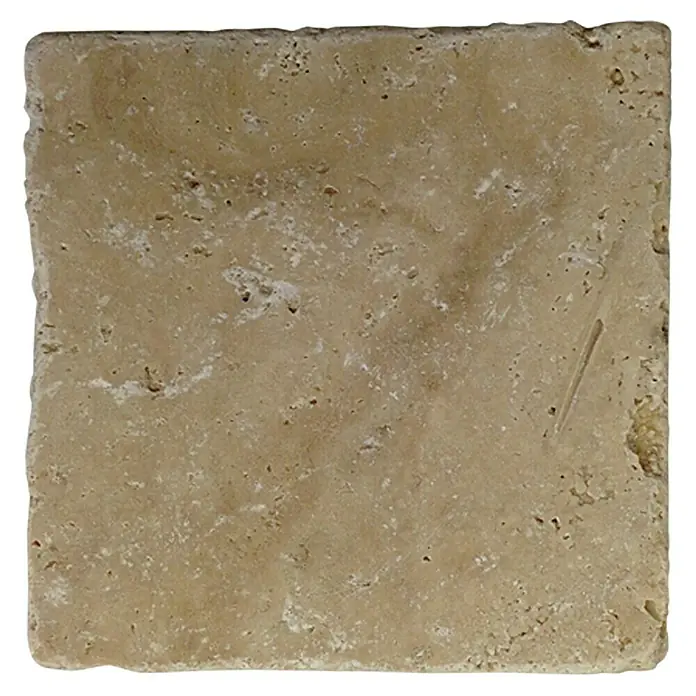 Antikmarmor Travertin - 10 x 10 cm, Beige, Matt