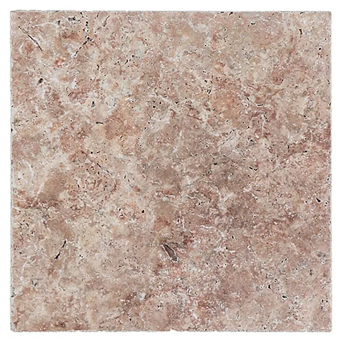 Antikmarmor Travertin - 30,5 x 30,5 cm, Rot, Matt - Ansicht von oben