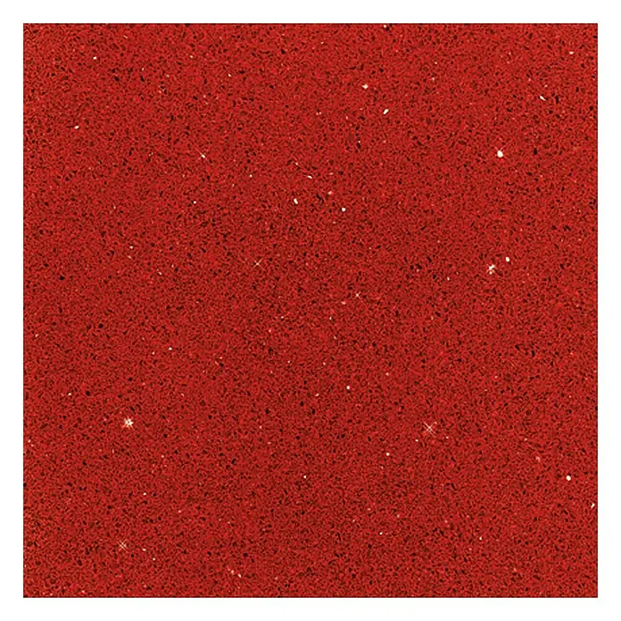 Spiegelquarz-Kompositstein - 30 x 30 cm, Rot, Glänzend