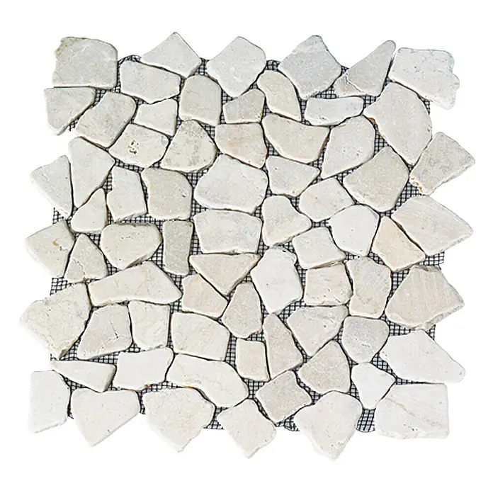 Mosaikfliese Marmor - 30 x 30 cm, Weiß, Matt