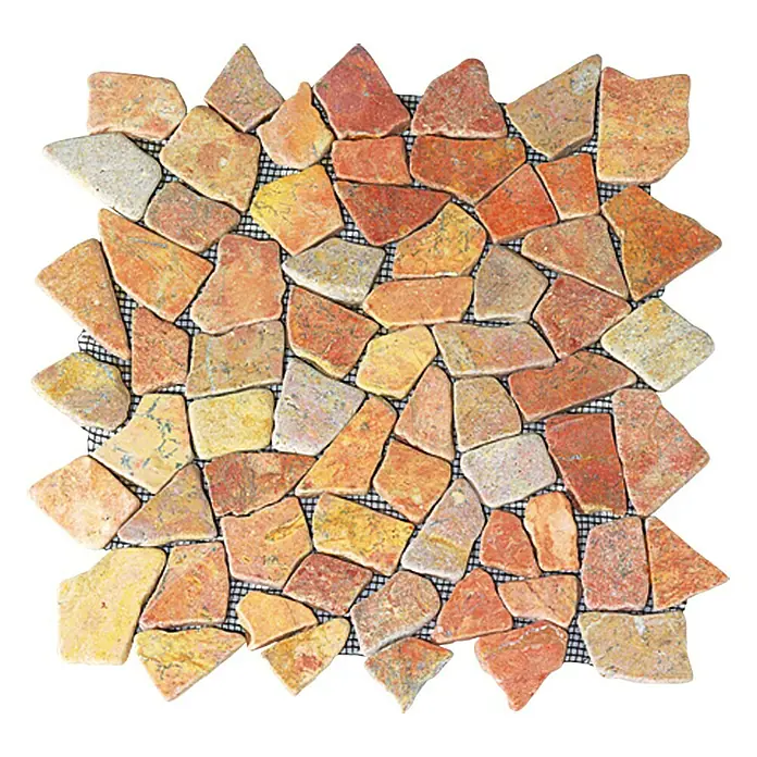Mozaik pločica Mramor - 30 x 30 cm, Crvene boje, Mat