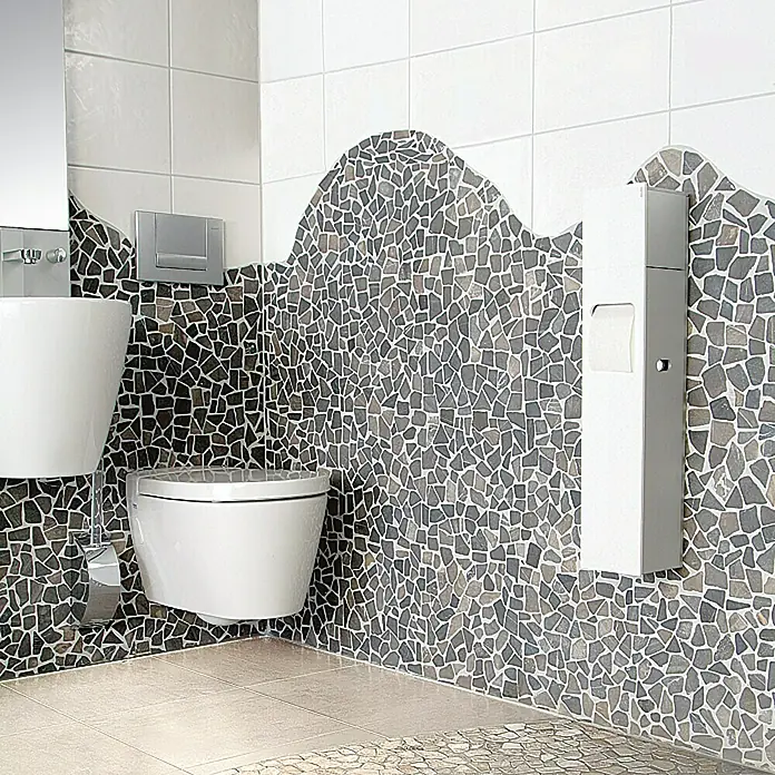 Mosaikfliese Marmor - 30 x 30 cm, Grau, Matt