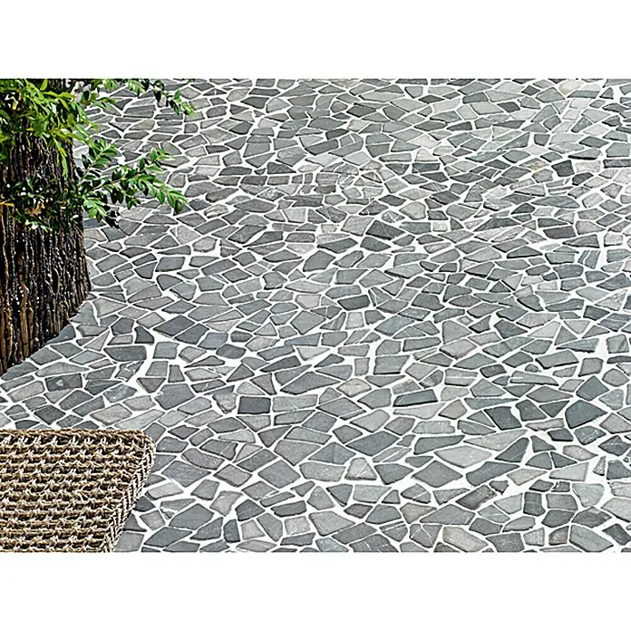 Mosaikfliese Marmor - 30 x 30 cm, Grau, Matt