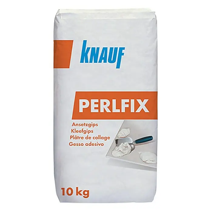 Knauf Ansetzgips Perlfix - 10 kg, Geeignet für: Gipsplatten