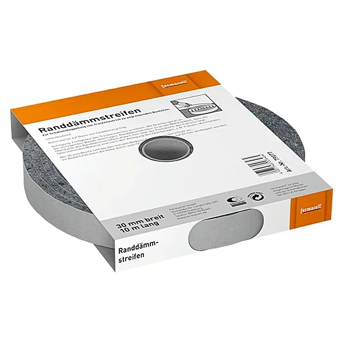 Fermacell Randdämmstreifen MW - 10 m x 30 mm x 8 mm, Geeignet für: Trockenestrich - Vorderansicht