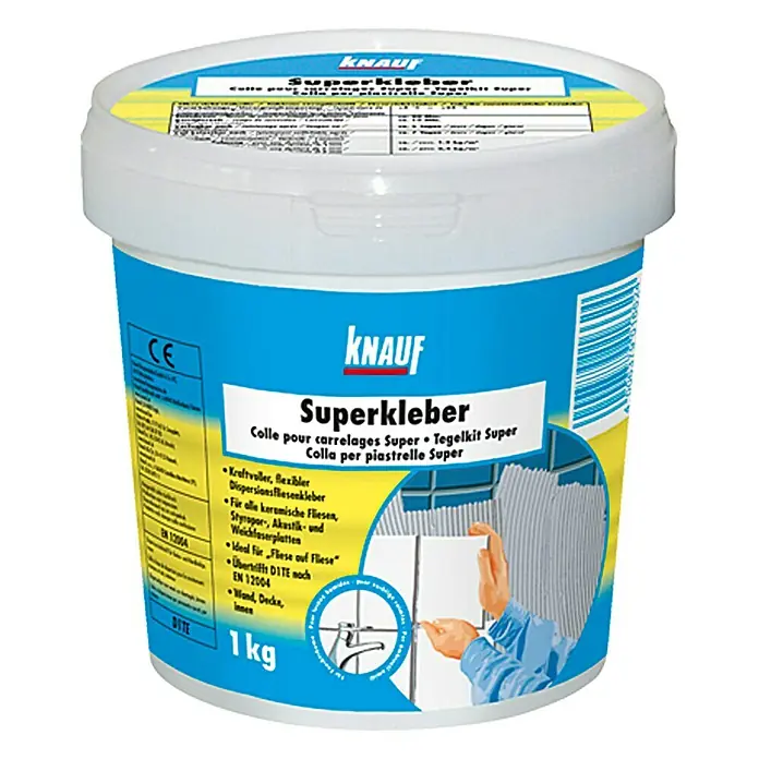 Knauf Fliesenkleber Superkleber - 1 kg - Vorderansicht