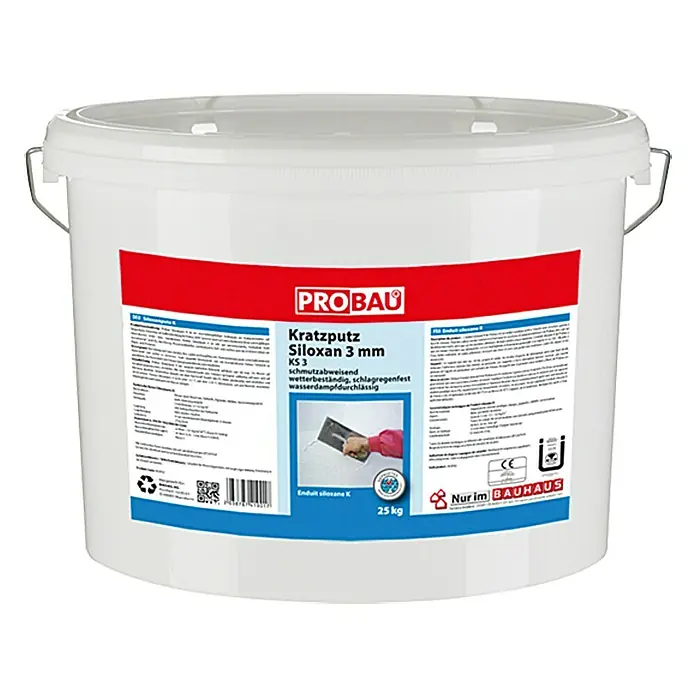Probau WDVS-Kratzputz - Körnung: 3 mm, 25 kg - Vorderansicht