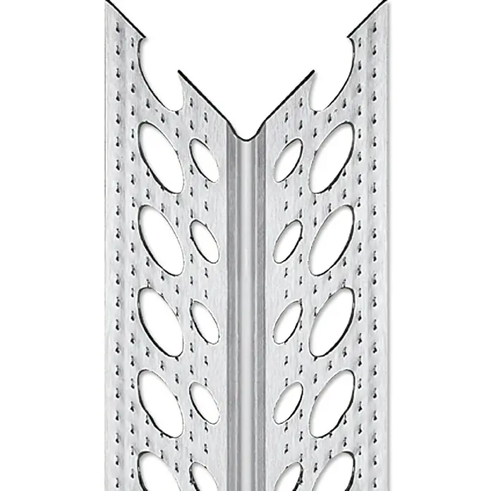 Catnic Kutni profil za suhu gradnju - 250 x 2,5 x 2,5 cm, Prikladno za: Debljina žbuke od 1 mm, Aluminij, 1 Kom. - Pogled sprijeda