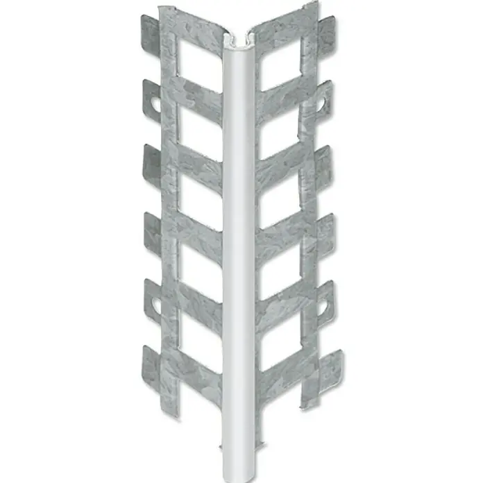 Catnic Kutni profil za žbuku - Duljina: 250 cm, Čelik, S PVC rubom - Pogled sprijeda
