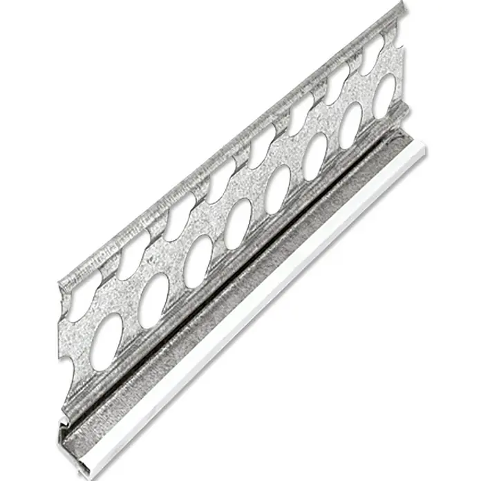 Catnic Putzsockelprofil - Länge: 250 cm, Passend für: 14 mm Putzstärke, Mit PVC-Kante - Linke Seitenansicht