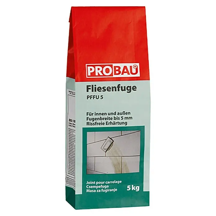 Probau Masa za fugiranje za pločice - Bež boje, 5 kg - Pogled sprijeda