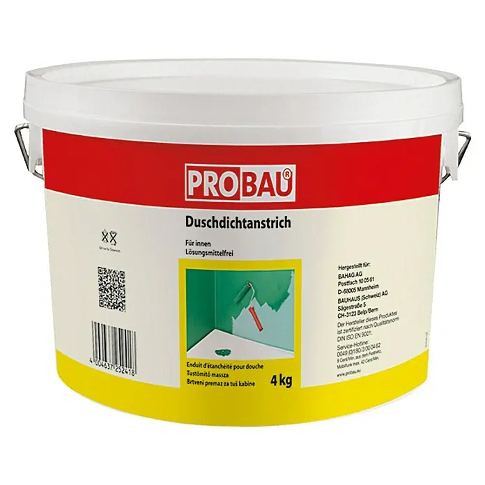Probau eco Premaz za brtve za tuš - 4 kg, Bez otapala - Pogled sprijeda